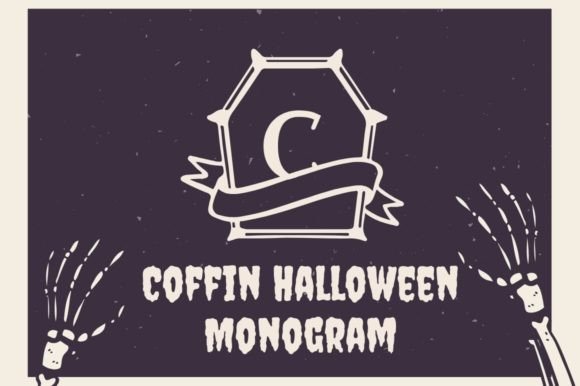 Coffin Halloween Monogram: A Spooky Font for Campaign Creativity