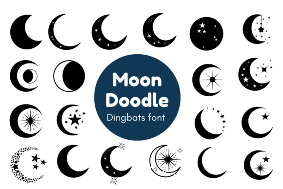 Moon Doodle: A Celestial Font for Digital Creativity