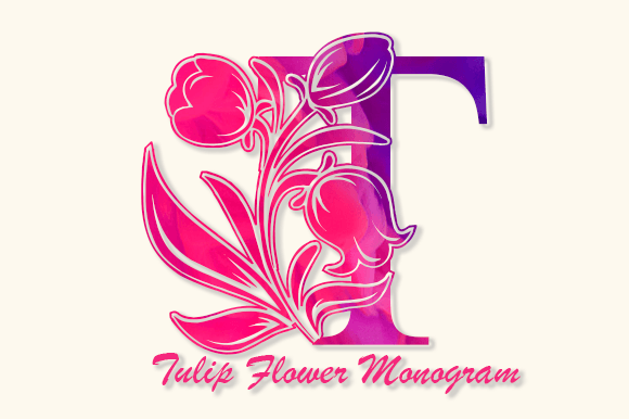 Tulip Flower Monogram: A Beautiful Font for Web Design